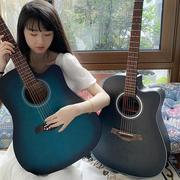 41寸民谣吉他 学生练习琴椴木吉他guita初学者吉他乐器工厂