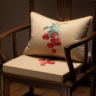 中式古典红木沙发坐垫家用客厅太师椅圈椅垫防滑茶椅乳胶座垫