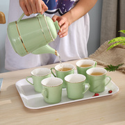高档简约北欧风骨瓷咖啡杯具套装，欧式家用下午茶具陶瓷凉水壶水杯