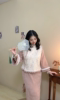 加绒版自制款大码胖mm甜美新中式旗袍连衣裙+粉色马甲200斤
