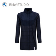 bmwstudio宝马女装春夏季夹克，时尚拼接设计中长立领夹克风衣女