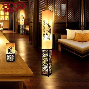 中式落地灯古典现代新中式，实木落地床头客厅书房卧室中国风古典智