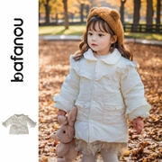 巴梵欧1岁女宝宝，棉袄冬季保暖加绒加厚夹棉婴儿棉服外套时髦