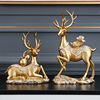 新中式客厅玄关电视柜酒柜装饰品摆件创意家居摆设欧式美式鹿软装