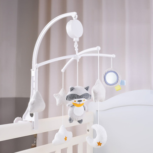 婴幼儿床铃摇铃儿童0-1岁音乐旋转床头，铃宝宝安抚益智布玩具(布玩具)挂件
