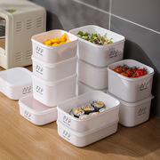 塑料冰箱保鲜盒带饭，专用微波炉加热食品级饭盒，长方形便当盒子水果