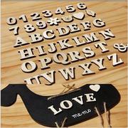 ZAKKA工艺品木质制DIY自粘英文字母数字装饰手帐配件拍摄道具