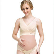 哺乳文胸孕妇内衣大码内裤，套装大罩杯，怀孕期背心式纯棉产后喂奶胸