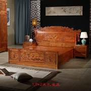 1.8米双人床中式全实木床带床头柜主卧婚床1.5米简约单人床经济型