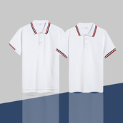 中小学生校服白色短袖t恤夏季polo衫运动英伦男女童北大博雅培文