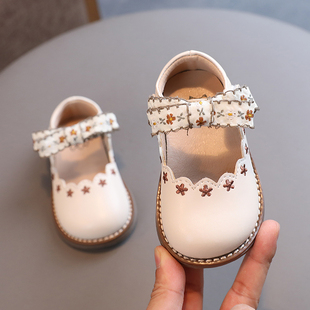 春秋季婴儿公主鞋1一5岁女童鞋小皮鞋女宝宝鞋子软底防滑学步鞋