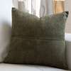 灰橄榄绿麂皮绒十字拼接设计抱枕套现代简约北欧风客厅沙发靠垫套