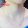 58514k俄罗斯紫金气质时尚个性素金肖邦间光面珠项链搭设计送礼