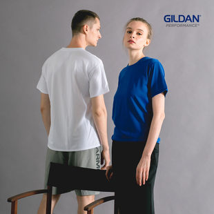 Gildan吉尔丹4BI00速干马拉松T恤跑步短袖男圆领运动文化衫速干衣