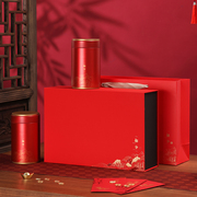 过年古树红茶包装盒空礼盒高档半斤装大红袍茶叶罐礼盒装空盒定制