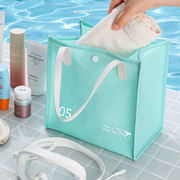 果冻手提沙滩包PVC防水洗漱包化妆品收纳包 糖果色手提化妆包