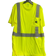 夏季荧光色短袖t恤反光条，夜间工作透气舒适男女安全工作服骑行服