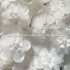 立体花白色diy材料花朵，衣服服装婚纱辅料头花，头饰装饰品材料朵花