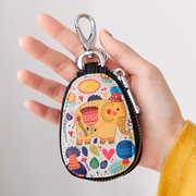 米印通用汽车钥匙包女小巧卡通，收纳韩国简约可爱大容量迷你锁匙包