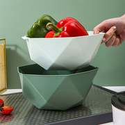 双层洗菜盆沥水篮水果盘北欧风格，创意ins客厅家用厨房洗水果篮
