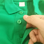 短袖polo衫纯棉青年夏季宽松潮牌商务休闲翻领，男士半袖t恤正绿色