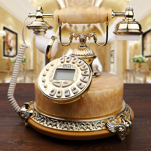 仿古电话机复古电话机欧式玉石田园，家用座机美式古董办公插卡电话