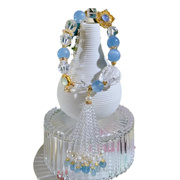 天然海蓝宝单圈手链白水晶(白水晶)手串，轻奢小众女，款百搭饰品闺蜜礼物时尚
