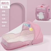 车载婴儿睡床汽车后座睡篮户外b可携式安全提篮安抚宝宝睡觉折