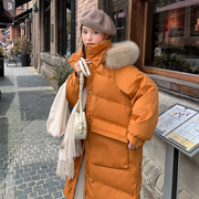 冬季加肥加大码羽绒服，女胖mm260斤中长款过膝孕妇，宽松北方厚外套