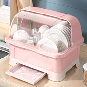 厨房沥水碗柜碗盘收纳置物柜餐具橱柜碗架小型家用碗筷收纳盒