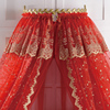 中国风大红结婚床上用品双人家用婚庆落地加密加厚装饰蚊帐通用幔
