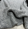 大牌原版日本进口浅灰杂色，蓬松圈圈针织羊毛面料设计师连衣裙布料