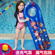 浮板充气冲浪板儿童浮排水上戏水玩具坐骑，浮床学游泳圈训练打水板