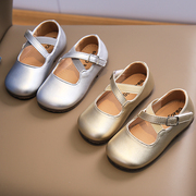 女童皮鞋春秋款鞋子2024儿童女宝宝鞋幼儿园室内公主鞋舞蹈鞋