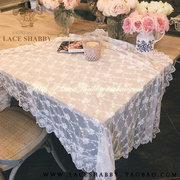 LACESHABBY进口定制布艺家居棉质镂空刺绣钩花蕾丝桌旗桌布