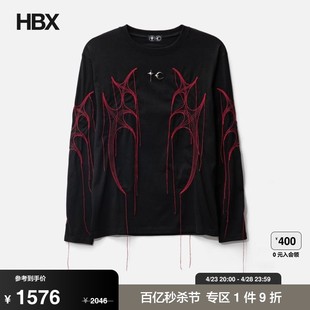 THUG CLUB Fringed Tribal Pattern Long Sleeve T-shirt 长袖T恤