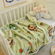 卡通加厚拉舍尔儿童毛毯牛奶绒，沙发盖毯婴幼儿午睡毯幼儿园小毯子