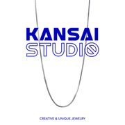 KANSAI简约光面方蛇项链男女钛钢小众设计配饰高级感冷淡风潮饰品