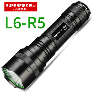 神火l6-r5强光手电筒26650可充电式led工地，施工户外远射探照灯8w