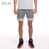 SILIK斯力克欧码偏大瑜伽短裤男士运动透气速干跑步训练服五分裤
