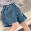 女童牛仔短裤2024夏装儿童，大童夏季宽松休闲热裤洋气薄款裤子