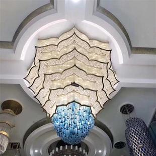 欧式奢华工程吸顶灯酒店大堂客厅创意艺术设计玻璃装饰灯