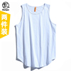 (2件装)日本重磅新疆纯棉，背心男女款2024夏季日韩运动纯色无袖t恤