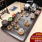 紫砂茶具套装家用客厅，简约实木茶盘整套一体，大号功夫泡茶台全自动