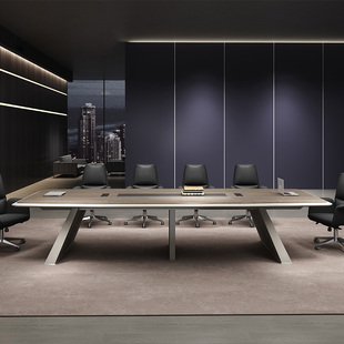会议桌简约现代加厚大型长条桌办公洽谈桌培训桌子会议室桌椅组合