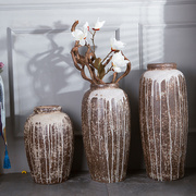 景德镇陶瓷 落地花瓶手工粗陶陶罐坛子土陶做旧仿古大型花盆