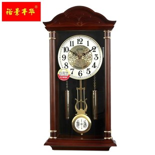 报老式时挂钟中式复古摇摆钟表客厅家用静音欧式创意石英钟