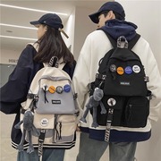 书包女大学生韩版高中旅行双肩包男初中生，ins日系大容量电脑背包