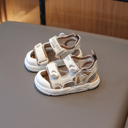 男宝宝凉鞋夏季0-1-2岁3婴儿软底学步鞋儿童包头防滑沙滩鞋潮