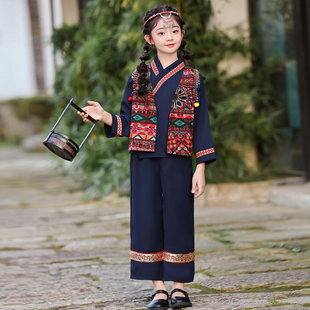 三月三壮族儿童服装少数民族舞蹈，演出服彝族苗族，瑶族六一表演服